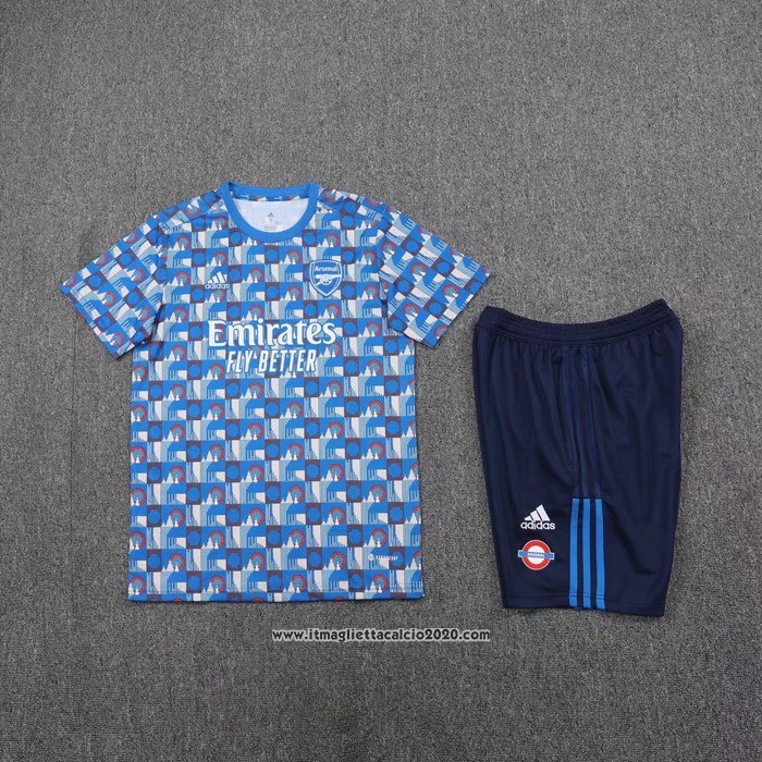 Tuta da Track Arsenal Manica Corta 2022 2023 Blu - Pantalon Corto